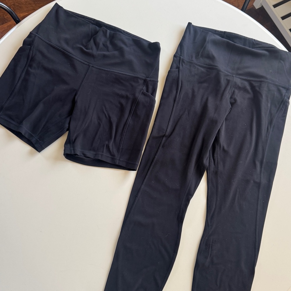 Lululemon Align Leggings and Biker Shorts with Pockets